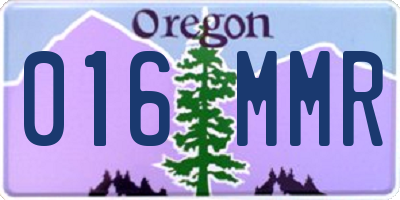 OR license plate 016MMR