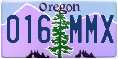OR license plate 016MMX
