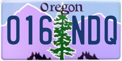 OR license plate 016NDQ