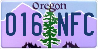 OR license plate 016NFC