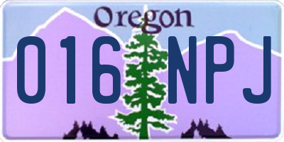 OR license plate 016NPJ