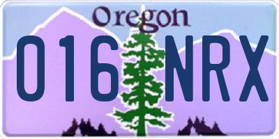 OR license plate 016NRX