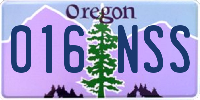 OR license plate 016NSS