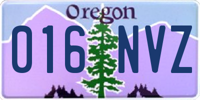OR license plate 016NVZ