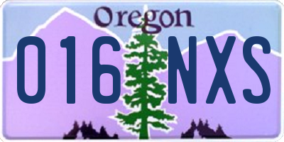 OR license plate 016NXS