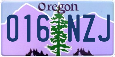 OR license plate 016NZJ