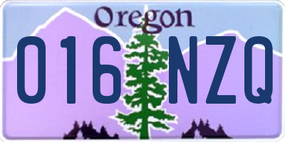 OR license plate 016NZQ