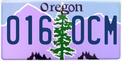 OR license plate 016OCM
