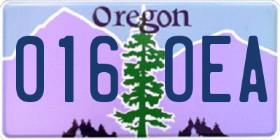 OR license plate 016OEA