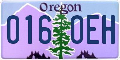 OR license plate 016OEH