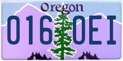 OR license plate 016OEI