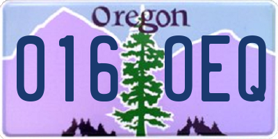 OR license plate 016OEQ