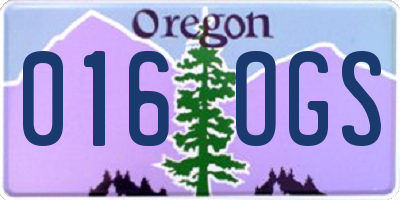 OR license plate 016OGS