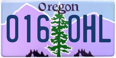 OR license plate 016OHL
