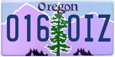 OR license plate 016OIZ
