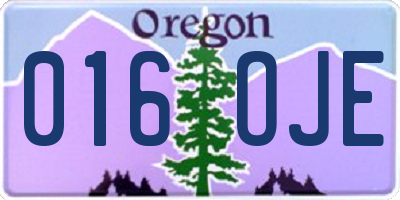 OR license plate 016OJE