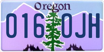 OR license plate 016OJH