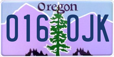OR license plate 016OJK