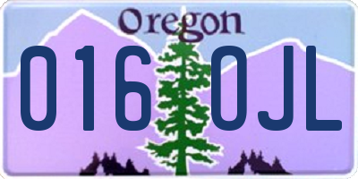 OR license plate 016OJL