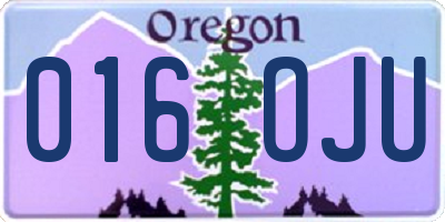OR license plate 016OJU