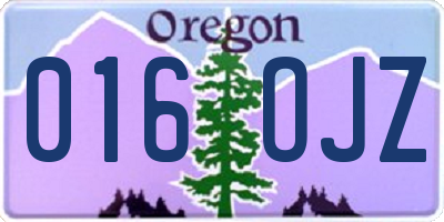 OR license plate 016OJZ