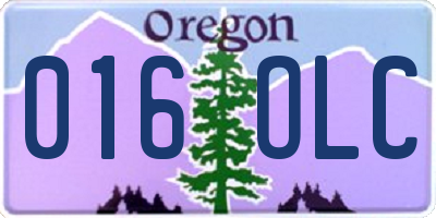 OR license plate 016OLC