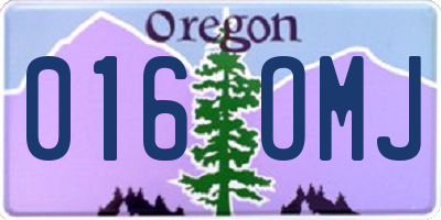 OR license plate 016OMJ