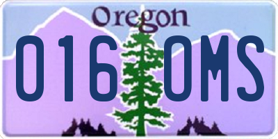 OR license plate 016OMS