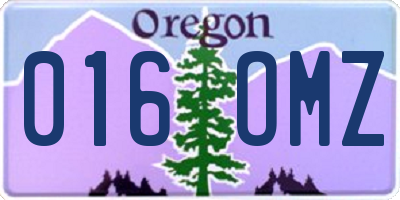 OR license plate 016OMZ