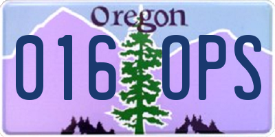 OR license plate 016OPS