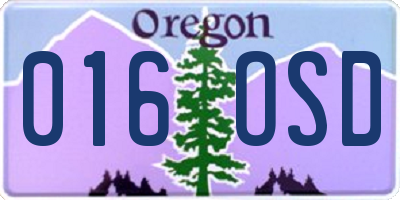 OR license plate 016OSD