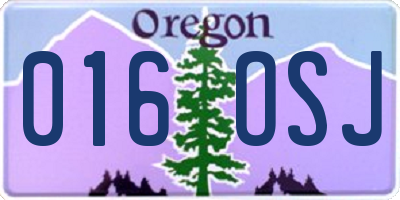 OR license plate 016OSJ