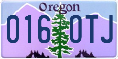OR license plate 016OTJ