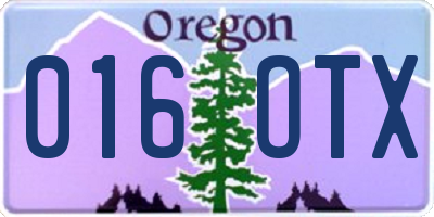 OR license plate 016OTX