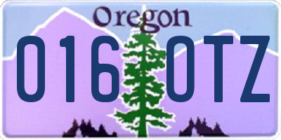 OR license plate 016OTZ