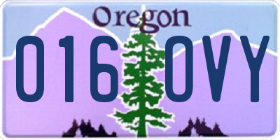 OR license plate 016OVY