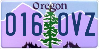 OR license plate 016OVZ