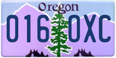 OR license plate 016OXC