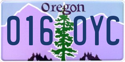 OR license plate 016OYC