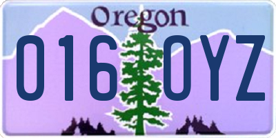 OR license plate 016OYZ