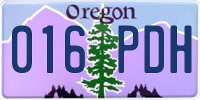 OR license plate 016PDH