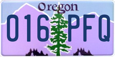 OR license plate 016PFQ