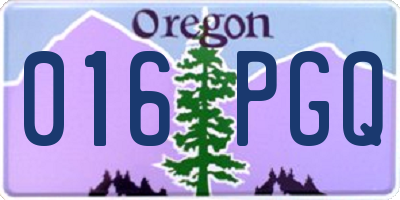 OR license plate 016PGQ