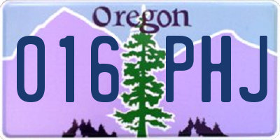 OR license plate 016PHJ