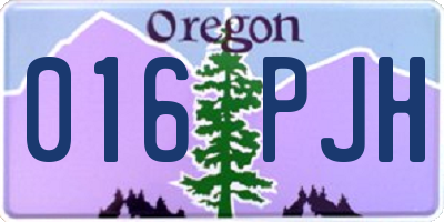 OR license plate 016PJH