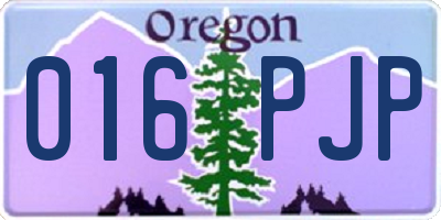 OR license plate 016PJP
