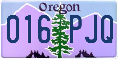 OR license plate 016PJQ