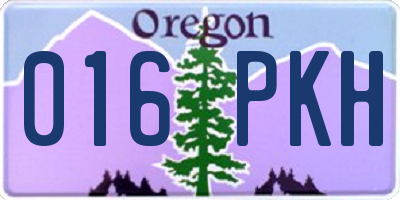 OR license plate 016PKH