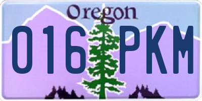 OR license plate 016PKM