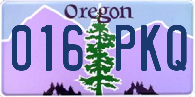OR license plate 016PKQ